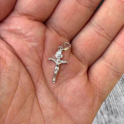 Colgante de Crucifijo Cruz - Pequeño 925 Plata 3 cm - Quierox - Tienda Online