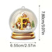 Colgante de muñeco de nieve con bola de cristal de letras - Diseño plano 2D - Quierox - Tienda Online