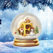 Colgante de muñeco de nieve con bola de cristal de letras - Diseño plano 2D - Quierox - Tienda Online