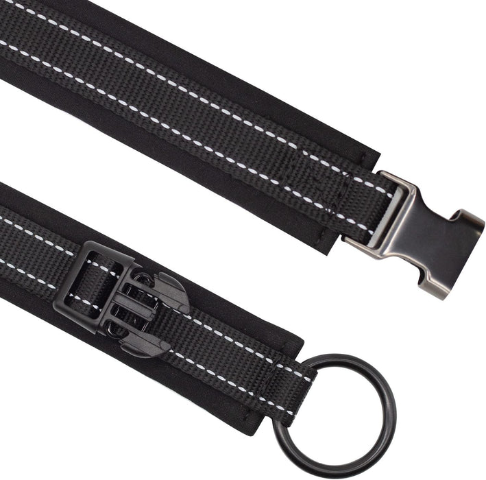 Collar acolchado de nailon para perro, suave, ajustable, M - Quierox - Tienda Online