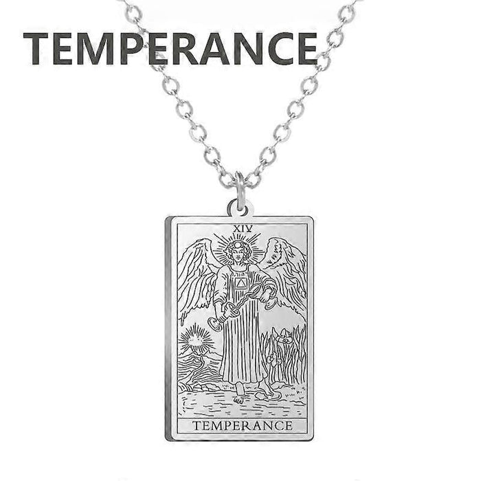 Collar con colgante de cartas del tarot de acero inoxidable - Quierox - Tienda Online