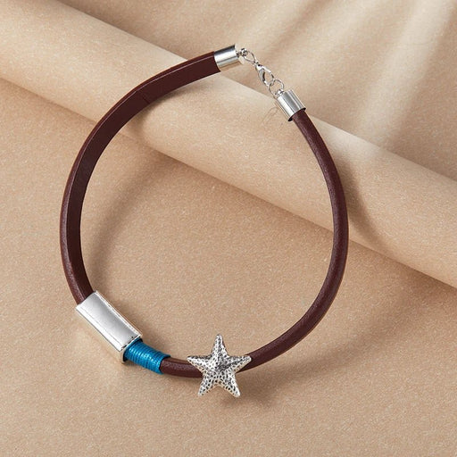 Collar con colgante de diseño de estrella de mar pequeña para mujer - Quierox - Tienda Online