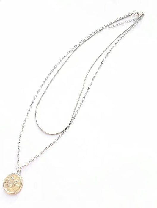 Collar con colgante de doble capa para hombre y mujer, accesorio de moda - Quierox - Tienda Online