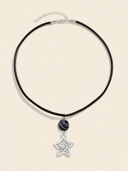 Collar con colgante de estrella de plata Y2K, ideal para mujer, regalo de joyería estética. - Quierox - Tienda Online