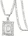 Collar con colgante de letra inicial unisex, monograma cuadrado en mayúsculas - Quierox - Tienda Online