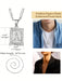 Collar con colgante de letra inicial unisex, monograma cuadrado en mayúsculas - Quierox - Tienda Online
