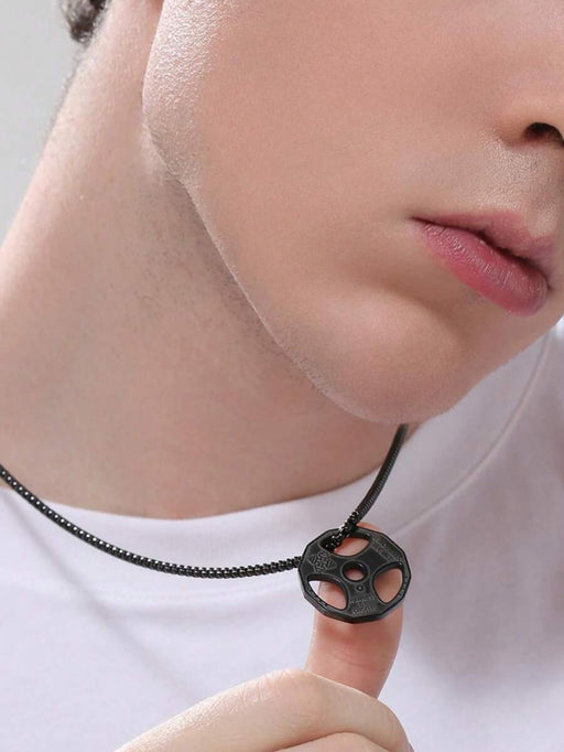 Collar con colgante de mancuerna para parejas, colgante de barra para fitness - Quierox - Tienda Online