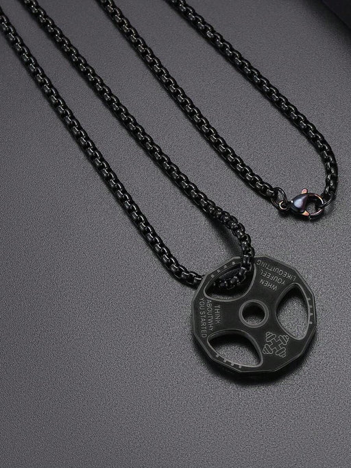 Collar con colgante de mancuerna para parejas, colgante de barra para fitness - Quierox - Tienda Online