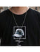 Collar con colgante de moda para hombre en forma triangular y cuadrada - Quierox - Tienda Online