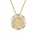Collar con Colgante Giratorio de Doble Cara con Medalla de San Benito Dorada, Joyería Católica - Quierox - Tienda Online