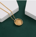 Collar con Colgante Giratorio de Doble Cara con Medalla de San Benito Dorada, Joyería Católica - Quierox - Tienda Online
