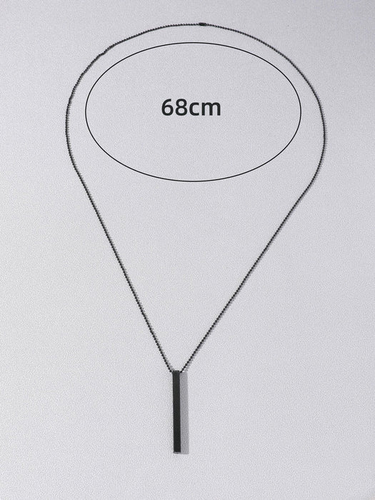 Collar con colgante rectangular para hombre, moderno y popular, como regalo de joyería - Quierox - Tienda Online