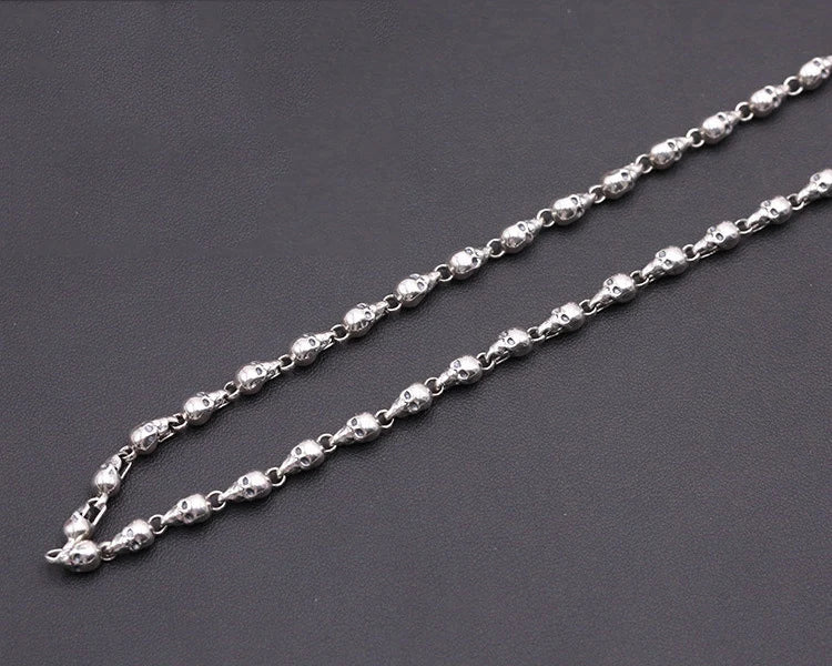 Collar con colgantes de calavera, joyería fina para hombre y mujer, estilo vintage tailandés - Quierox - Tienda Online