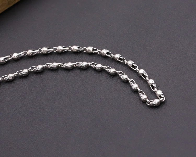 Collar con colgantes de calavera, joyería fina para hombre y mujer, estilo vintage tailandés - Quierox - Tienda Online