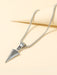 Collar con dije de punta de lanza triangular de metal para hombre, moderno y popular - Quierox - Tienda Online