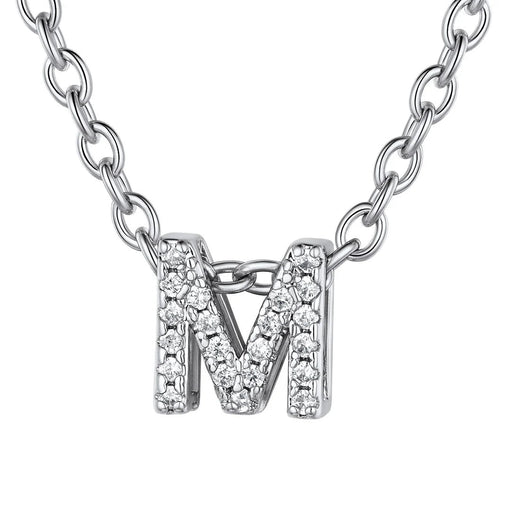 Collar con inicial de circonita cúbica - Quierox - Tienda Online