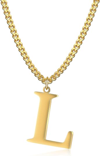 Collar con inicial de oro para mujer, delicado collar con letra inicial para hombre - Quierox - Tienda Online