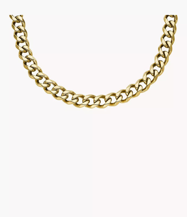 Collar de cadena de acero inoxidable en tono dorado de Ellis Core Chains - Quierox - Tienda Online