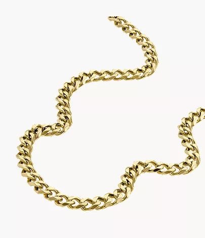 Collar de cadena de acero inoxidable en tono dorado de Ellis Core Chains - Quierox - Tienda Online