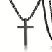 Collar de cruz minimalista de acero inoxidable 304L duradero para hombres - Quierox - Tienda Online