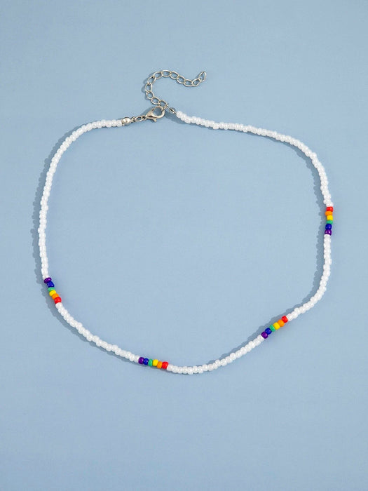 Collar de cuentas con bloques de colores para hombre y mujeres - Quierox - Tienda Online