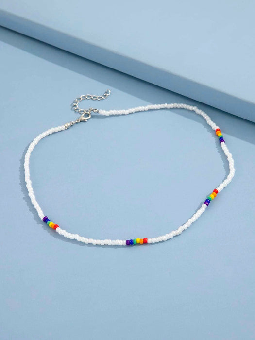 Collar de cuentas con bloques de colores para hombre y mujeres - Quierox - Tienda Online
