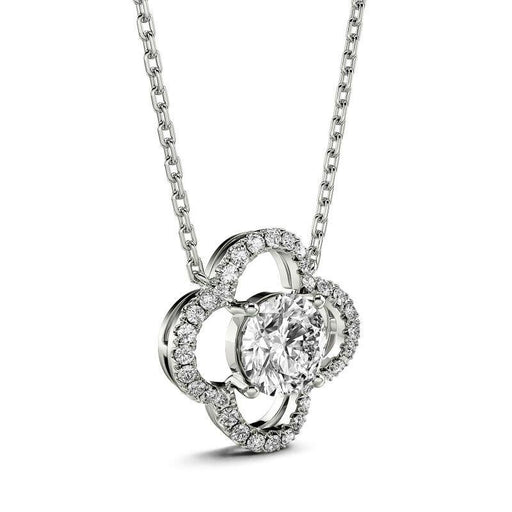 Collar de forma de trébol cuatro hojas con corte redondo - Quierox - Tienda Online