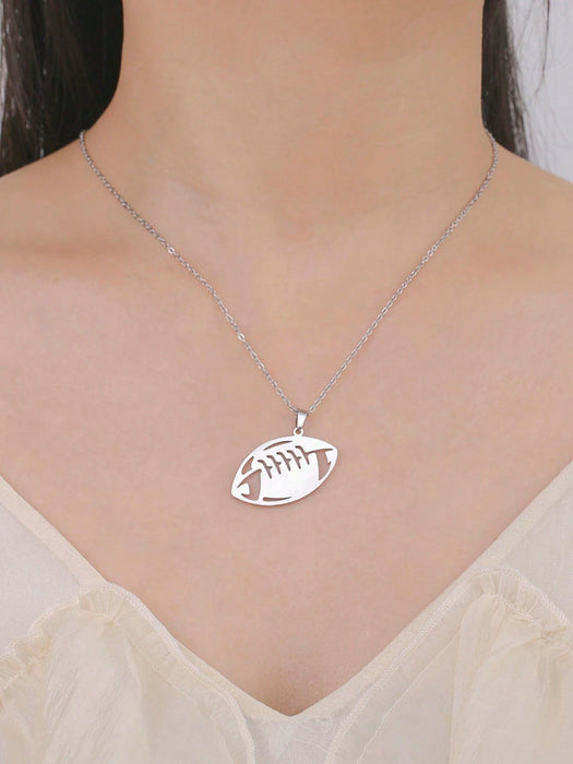 Collar de jugador de fútbol de acero inoxidable para parejas de hombres y mujeres. - Quierox - Tienda Online