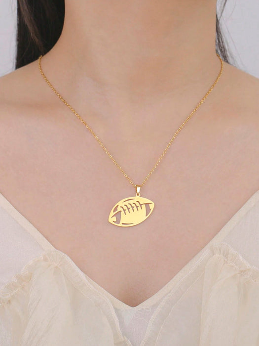 Collar de jugador de fútbol de acero inoxidable para parejas de hombres y mujeres. - Quierox - Tienda Online