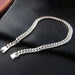 Collar de lujo hebilla cuadrada, cadena larga plateada para el cuello, gruesa, para hombre - Quierox - Tienda Online