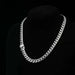 Collar de lujo hebilla cuadrada, cadena larga plateada para el cuello, gruesa, para hombre - Quierox - Tienda Online