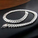 Collar de lujo hebilla cuadrada, cadena larga plateada para el cuello, gruesa, para hombre - Quierox - Tienda Online