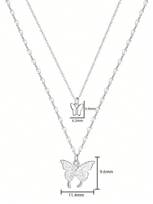 Collar de mariposa diseño de doble capa para resaltar la figura delgada - Quierox - Tienda Online