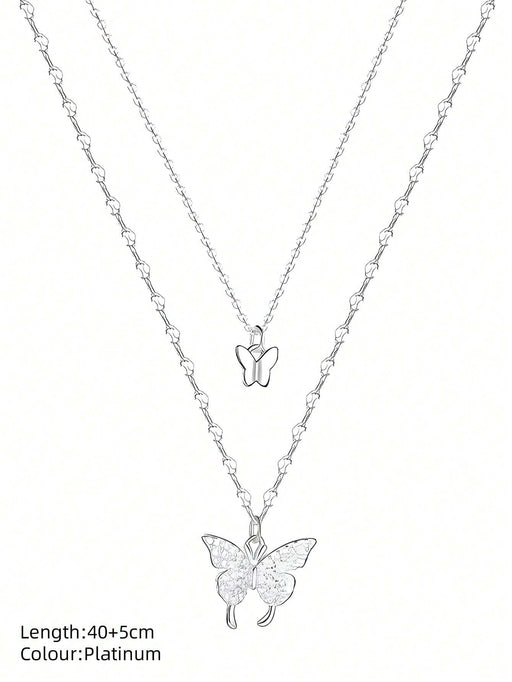 Collar de mariposa diseño de doble capa para resaltar la figura delgada - Quierox - Tienda Online