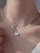 Collar de mariposa diseño de doble capa para resaltar la figura delgada - Quierox - Tienda Online