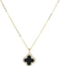 Collar de serie de trébol de cuatro hojas negro y dorado - Quierox - Tienda Online