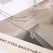 Collar europeo y americano de temperamento sencillo con atmósfera encantadora, estrella y luna - Quierox - Tienda Online