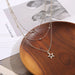 Collar europeo y americano de temperamento sencillo con atmósfera encantadora, estrella y luna - Quierox - Tienda Online