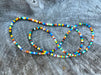 Collar Hippie Love Beads,59 cm de largo. Cuentas de vidrio de colores - Quierox - Tienda Online