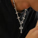 Collar irregular de última moda con cruz de perlas para hombre, diseño minoritario - Quierox - Tienda Online