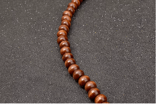 Collar largo bohemio de flores para mujer, cadena de madera - Quierox - Tienda Online