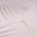 Collar largo de perlas con forma de Y, colgante de perla delicada - Quierox - Tienda Online