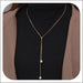 Collar largo de perlas con forma de Y, colgante de perla delicada - Quierox - Tienda Online