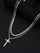 Collar minimalistas de cadena cruzada de acero inoxidable, ideal para uso diario - Quierox - Tienda Online