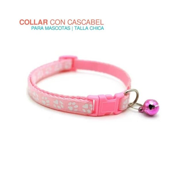 Collar para mascota ajustable para perro, gato y razas pequeñas rosado - Quierox - Tienda Online