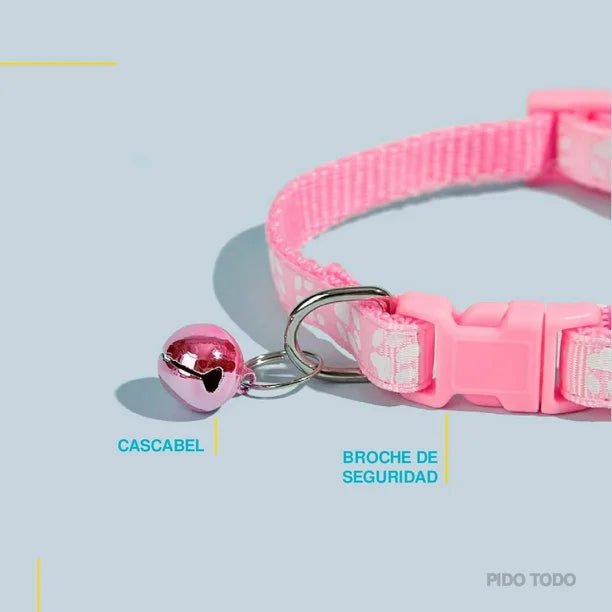 Collar para mascota ajustable para perro, gato y razas pequeñas rosado - Quierox - Tienda Online