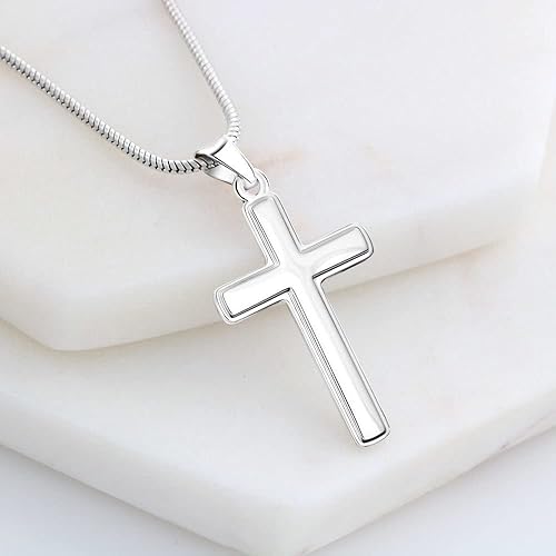 Collar Regalo de bautizo de nieto joyería cruzada - Quierox - Tienda Online
