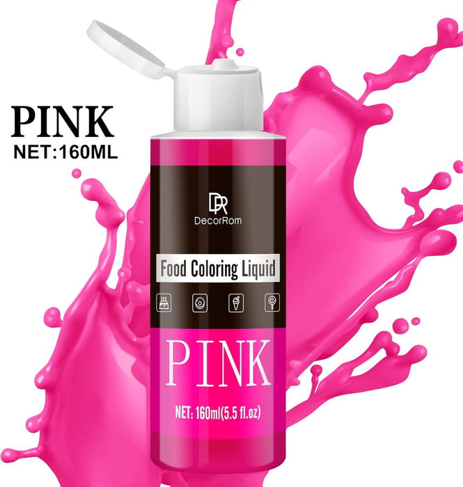 Colorante alimentario líquido vibrante 160 ml (rosa). - Quierox - Tienda Online