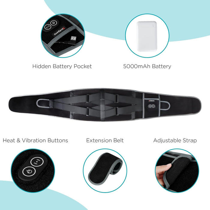 Comfytemp Almohadilla térmica inalámbrica con masajeador para espalda, masajeador portátil - Quierox - Tienda Online