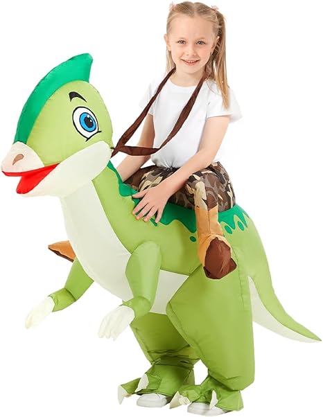 COMIN Disfraz inflable de dinosaurio para niños, dinosaurio inflable de parasaurolophus - Quierox - Tienda Online